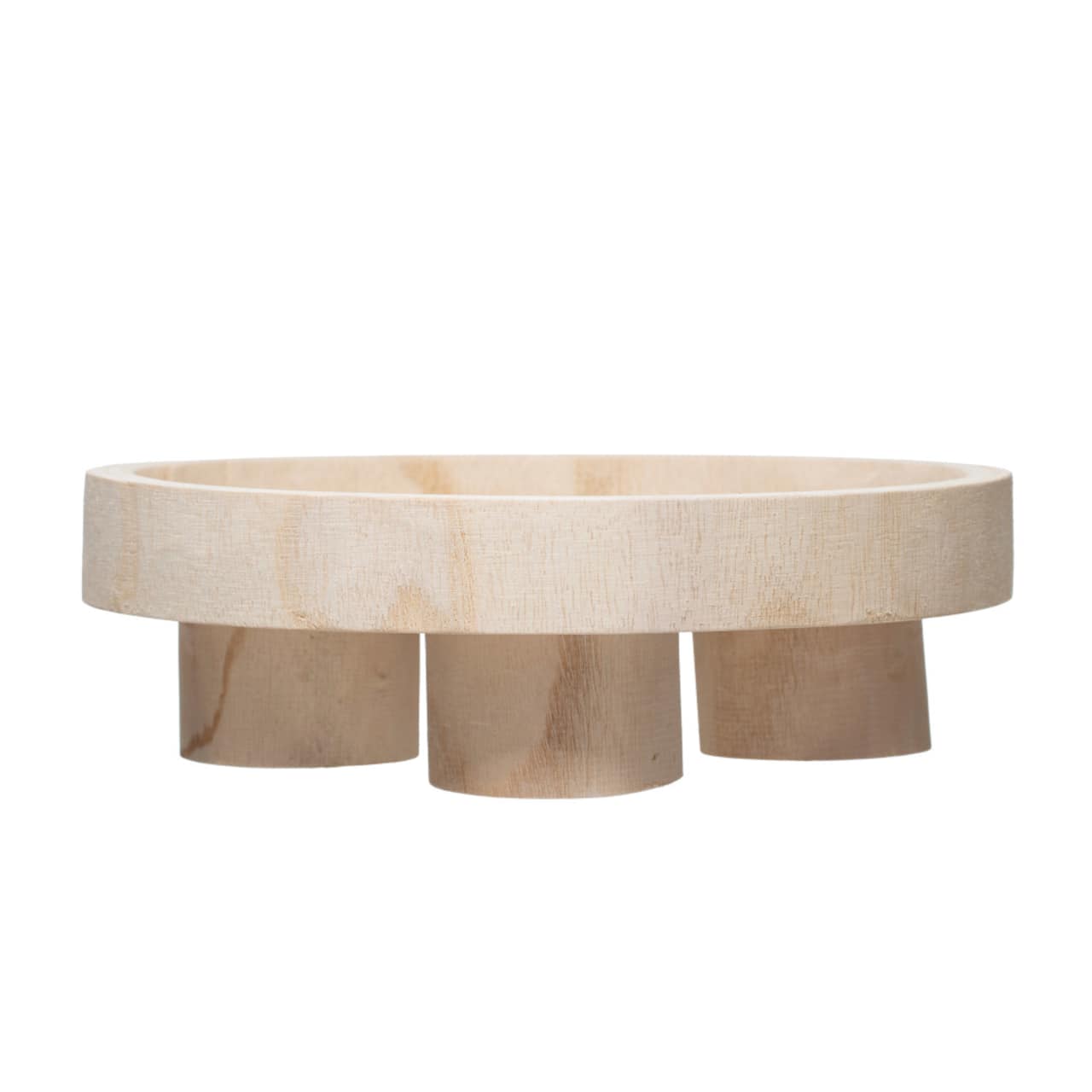 Hello Honey® 12" Paulownia Wood Dessert Pedestal Tray